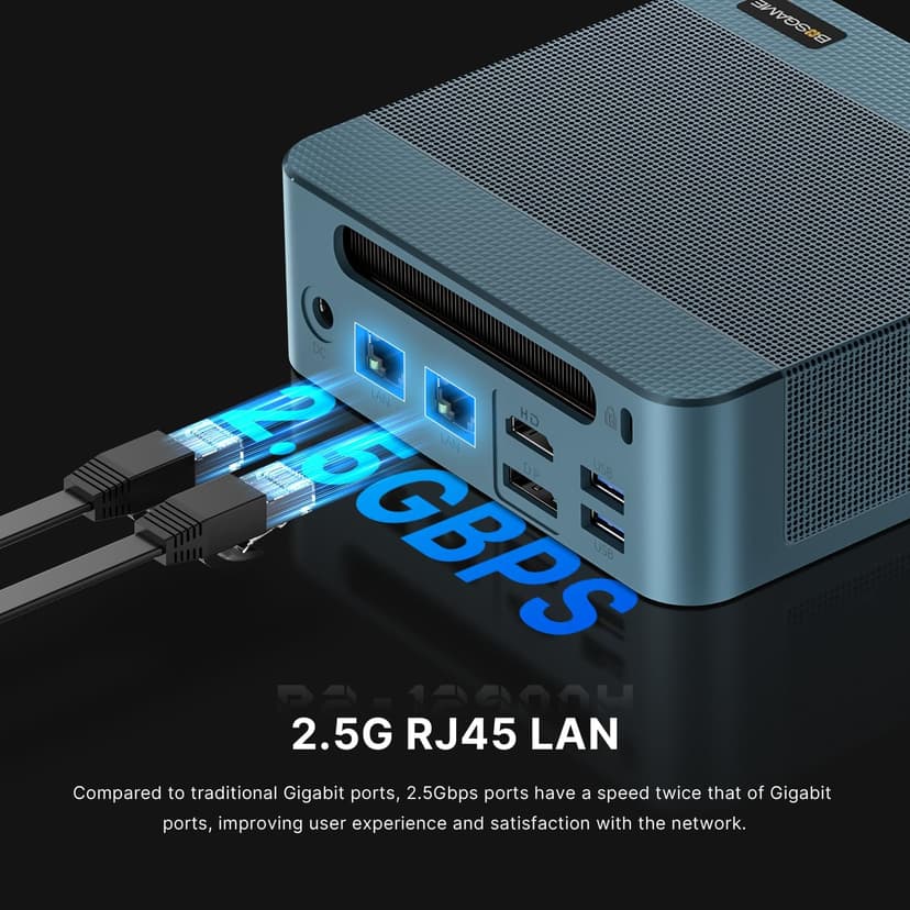 Mini PC Intel Core i9 12900H(14C/20T, up 5.0 GHz), 32GB DDR5 RAM 1TB PCIe SSD, Mini Desktop Computer Dual 2.5GbE/4x USB3.2/HDMI/DP/Thunderbolt 4