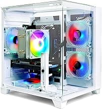 LXZ Gaming PC Desktop, I7-12700F, 2.1GHz, GeForce RTX 4060 8GB, 32GB DDR4 RAM, 1TB NVME SSD, for Advanced Gaming, Video Editing, and Work, White