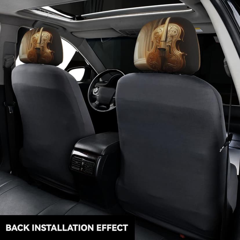 Unreal Engine Cello 2 Pcs Personalized Car Headrest Cover with Headrest Covers for Car Soft Breathable Car Headrest Fit for Most Cars Sedan Van Vehicles ﻿