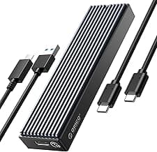 ORICO M.2 NVMe SSD Enclosure, USB 3.1 Gen 2 (10 Gbps) PCIe External Adapter NVMe Case for 2230/2242/2260/2280 M.2 SSD up to 8TB, UASP Supported - M2PV