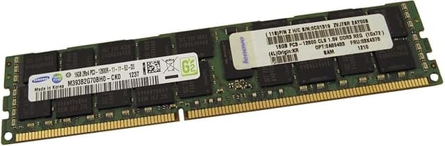 Samsung 16GB DDR3 1600MHz PC3-12800R ECC RDIMM 2Rx4 Dual Rank 1.5V Registered DIMM 240-Pin Server RAM Memory M393B2G70BH0-CK0
