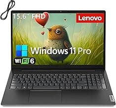 Lenovo 15.6" FHD Laptop Computer for Business and Student, Intel Dual Core Processor, 32GB DDR4 RAM, 1TB PCIe SSD, WiFi 6, BT 5.2, Type-C, HDMI, Numeric Keypad, Black, Windows 11 Pro, Wendbo Cable