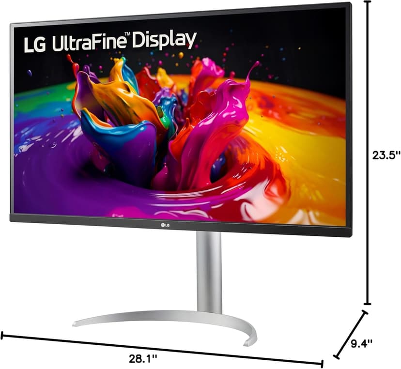 LG 32UP83AK-W 32-inch Ultrafine 4K UHD (3840 x 2160) IPS Computer Monitor, 60Hz, HDR10, Built-in Speaker, Reader Mode, HDMI, DisplayPort, USB Type-C 60W PD, Tilt/Height/Pivot Adjustable Stand, White