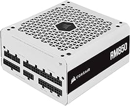 CORSAIR RM Series (2021), White, RM850, 850 Watt, 80 Plus Gold Certified, Fully Modular Power Supply