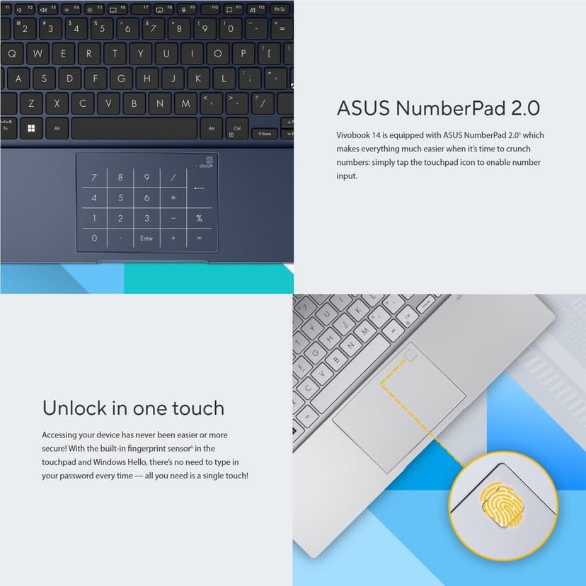 ASUS VivoBook Laptop | 40GB RAM | 1TB PCIe SSD Storage | 14" FHD Display | Intel 12th Generation 6 Core Processor | Bluetooth | HDMI | Thin & Light | Windows 11 Pro | w/WOWPC Recovery USB
