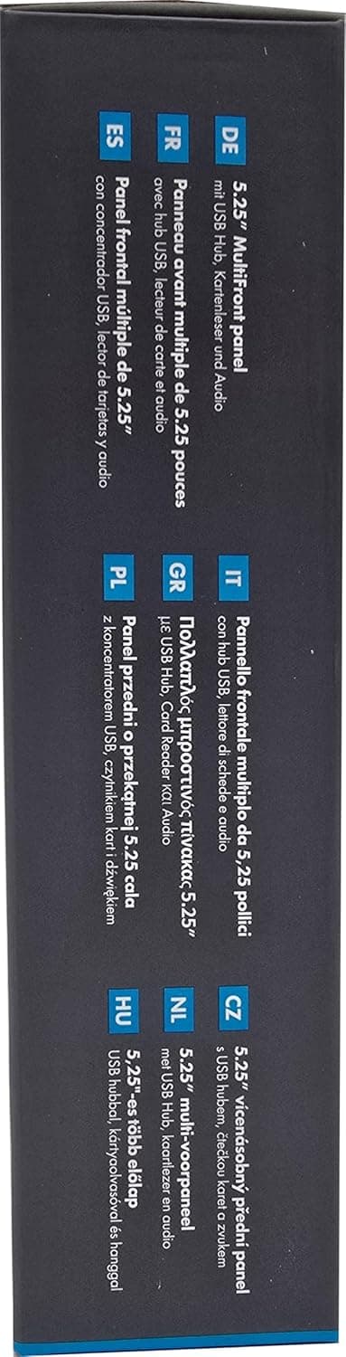 GRAUGEAR 5.25 Inch 10Gbps USB 3.2 PC Front Panel Card Reader with Audio Ports, SD/microSD Internal Card Reader, USB3.2 Type-E Key-A 20-Pin Header & USB3.0 Header & 15-Pin SATA Power Connector Required