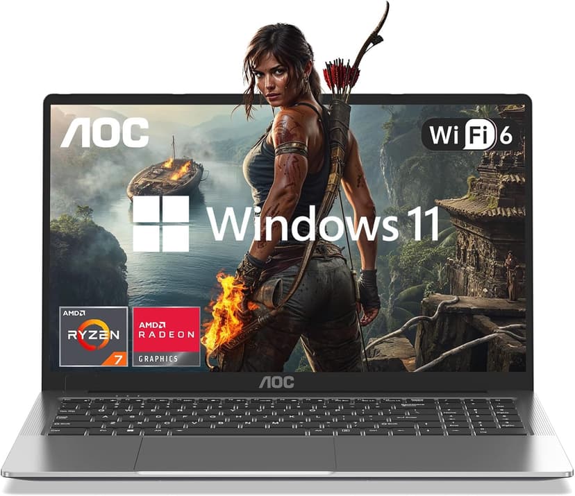 Laptop with AMD Ryzen 7 5700U Processor(Up to 4.3GHz), 16“ FHD Display Laptop Computer with 16GB RAM 512GB NVMe SSD, BT5.2, WiFi 6, USB3.2, 53Wh Battery,Backlit Keyboard,Type-C