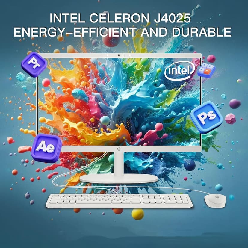 HP 22" FHD All-in-One Desktop PC • Latest 2025 Model – Exclusive Back-to-School Limited Edition • 64GB RAM • 2.5TB Storage (2TB SSD + 512GB External HD) • 13th Gen Intel Quad-Core CPU • Windows 11