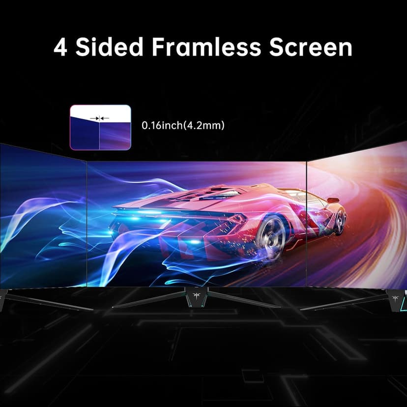 42 Inch 4K OLED Gaming Monitor, 0.1ms GTG 138Hz, 134% sRGB, 4-Side Frameless, Type-C 90W, Speakers,Remote, Freesync G-Sync, DP/HDMI/USB, VESA, Ultrawide OLED Monitor for Gaming(Without Base)