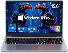 Laptop Gaming,with Backlit Keyboard-Core Laptop i3 (2C/4T, Up to 3.2GHz), 12GB DDR4 RAM+512GB NVMe SSD, 15.6" FHD IPS 180° Viewing Angle, WiFi 6 & Bluetooth - Aluminum Portable Laptop Computer