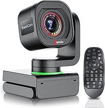 Angetube TrackCam 4K Webcam for PC/Mac - AI Tracking USB 3.0 Streaming Camera with Remote Control, Gesture Control, PTZ, HDR, Microphones, Web Camera for Desktop Computer, Laptop, Meeting, Video Call