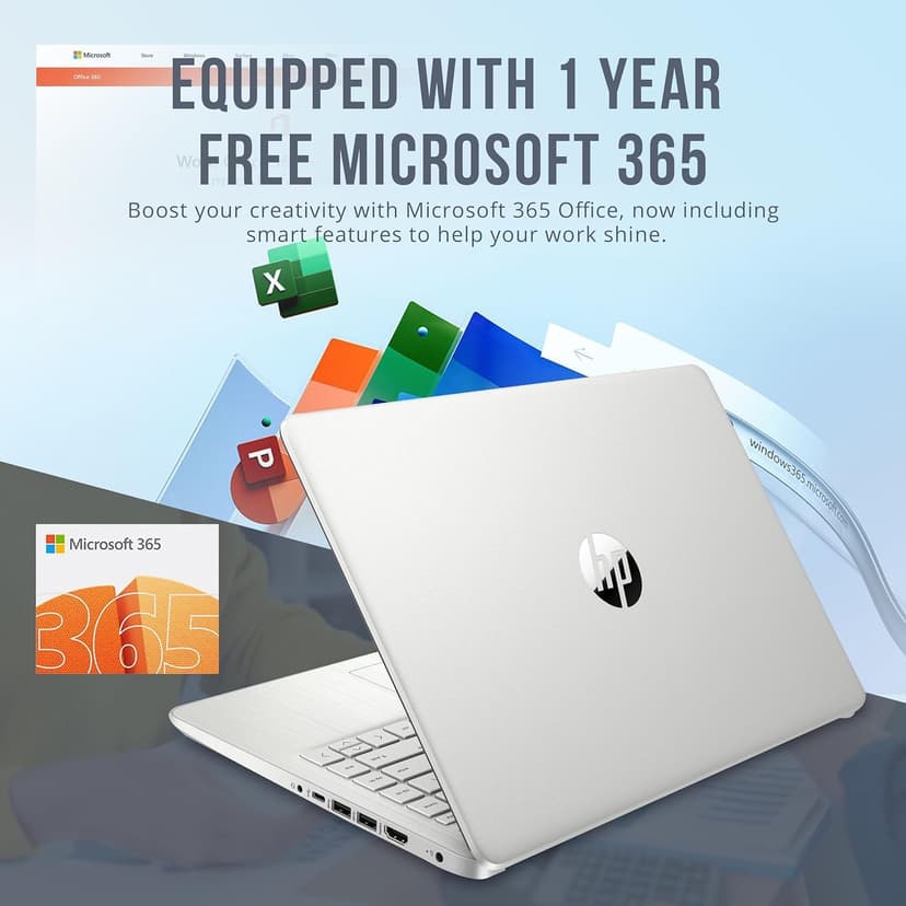 HP-14inch Laptop-Windows11 Laptop-School - Microsoft Office 365 - Quad-core Intel Processor - Long Battery Life - Ultralight Laptop for Student- Mini Laptop (16GB RAM |512GB PCIE SSD)