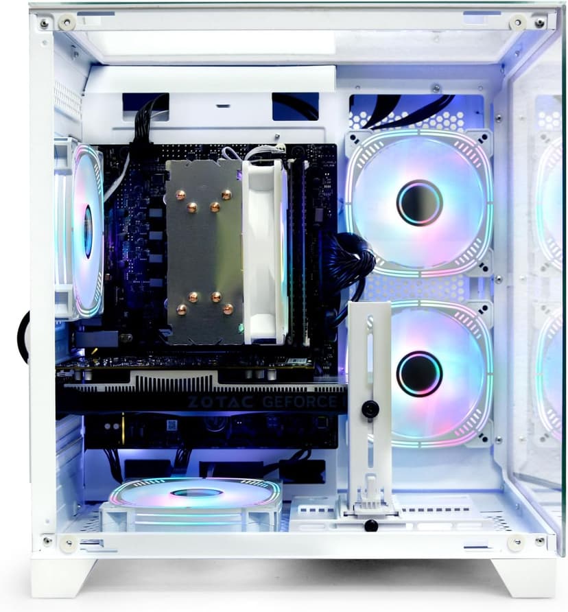 LXZ Gaming PC Desktop, I7-12700F, 2.1GHz, GeForce RTX 4060 8GB, 32GB DDR4 RAM, 1TB NVME SSD, for Advanced Gaming, Video Editing, and Work, White