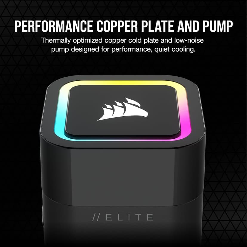 Corsair H60x RGB Elite Liquid CPU Cooler - 16 Dynamic RGBLEDs - SP120 Elite Series PWM Fan with AirGuide Technology - Intel® LGA 1700, 1200, 115X, 2066, AMD® AM5/AM4 Sockets - Black