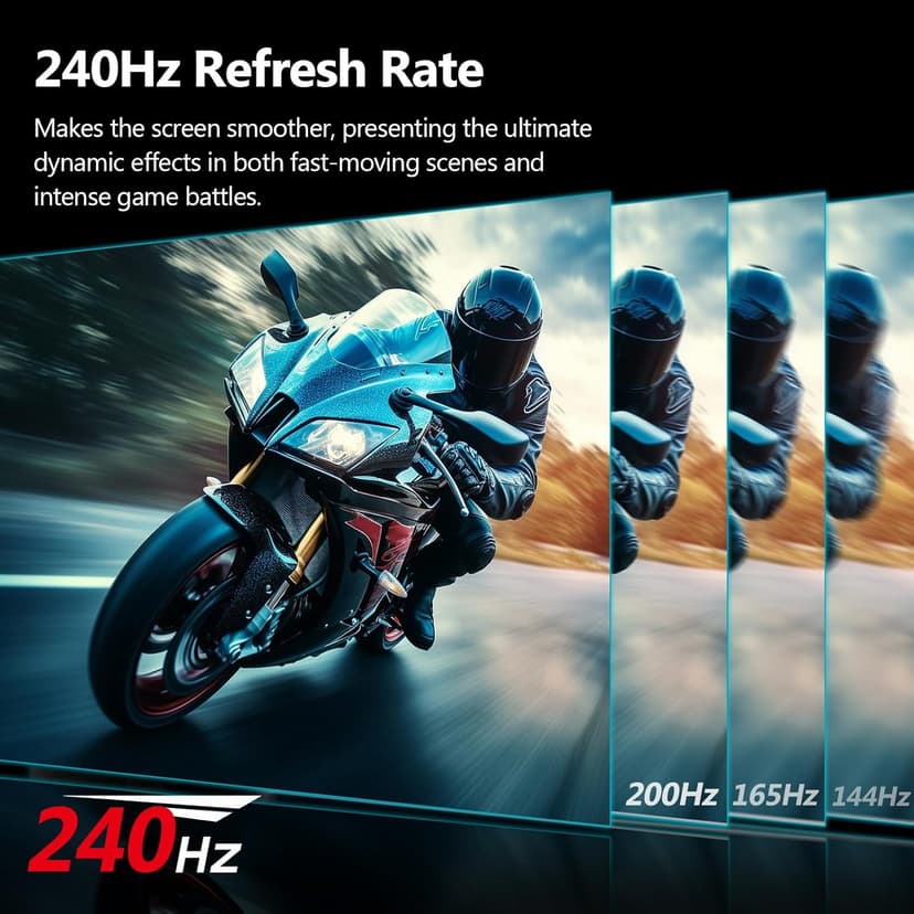 24.5" Gaming Monitor 240Hz, Z-Edge UG25F FHD 1920x1080 Computer Monitor, 1ms Frameless LED, Contrast Ratio 5000:1