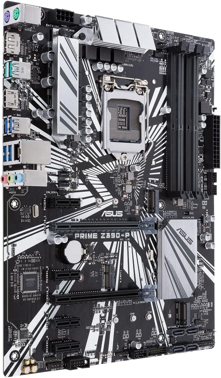 ASUS Prime Z390-P LGA1151 (Intel 8th and 9th Gen) ATX Motherboard for Cryptocurrency Mining(BTC) with Above 4G Decoding, 6xPCIe Slot and USB 3.1 Gen2