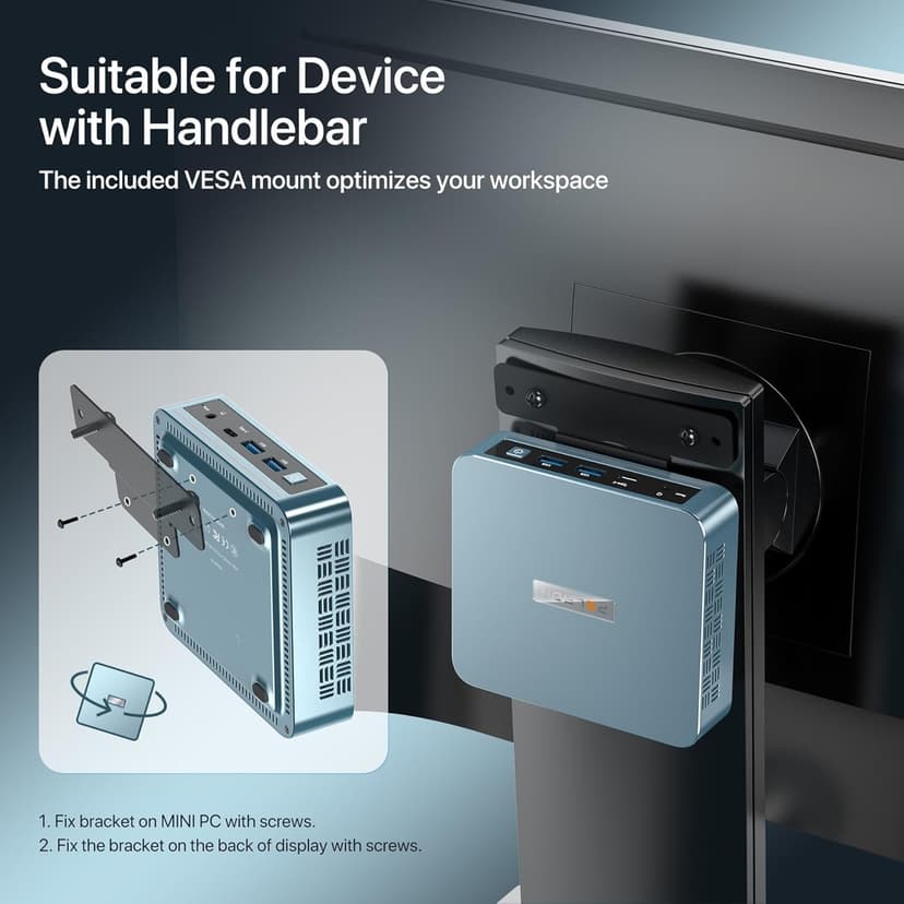 PELADN Mini PC,12th Gen Alder Lake- N100(up to 3.4GHz), 16GB DDR4 RAM 512GB M.2 PCIe SSD, Desktop Computer Support 4K Dual Display/USB3.2/WiFi 4/BT4.2