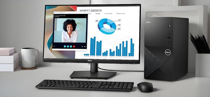 Dell Vostro 3030 3000 Tower Business Desktop Computer, 12th Gen Intel 4-Core i3-12100 (Beat i5-11500T), 16GB DDR5 RAM, 512GB PCIe SSD, WiFi 6, Bluetooth, DisplayPort, HDMI, Type-C, Windows 11 Pro