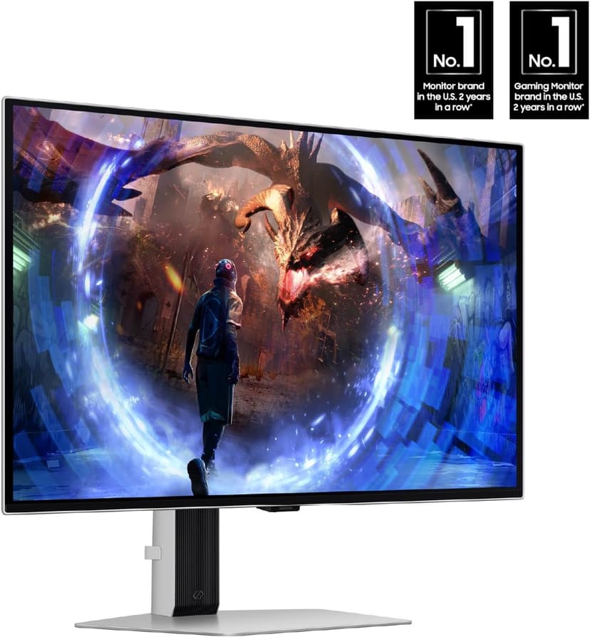 Samsung 27” Odyssey OLED G6 (G60SD) Series Gaming Monitor with QHD & QD-OLED, 360Hz 0.03ms, AMD FreeSync Premium Pro, Anti-Glare, Sleek Design, Cooling System, 3 Year Warranty, LS27DG602SNXZA