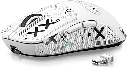 ATTACK SHARK X3 Lightweight Wireless Gaming Mouse, 49g Tri-Mode Bluetooth/2.4G/USB-C Wired Mouse, PAW3395 26K DPI Sensor, 200h Battery Life, Programmable Buttons, Griptape for PC/Laptop/Mac