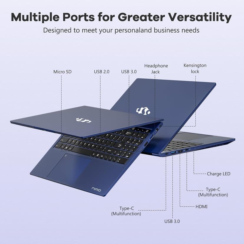 NIMO 15.6" IPS FHD-Gaming-Laptop, 6 Cores AMD Ryzen 5 6600H 32GB DDR5 RAM 1TB SSD (Beat i7-1165G7 up to 4.5GHz) 660M 6nm GPU-Computer with 100W Type-C Backlit Keyboard, Fingerprint
