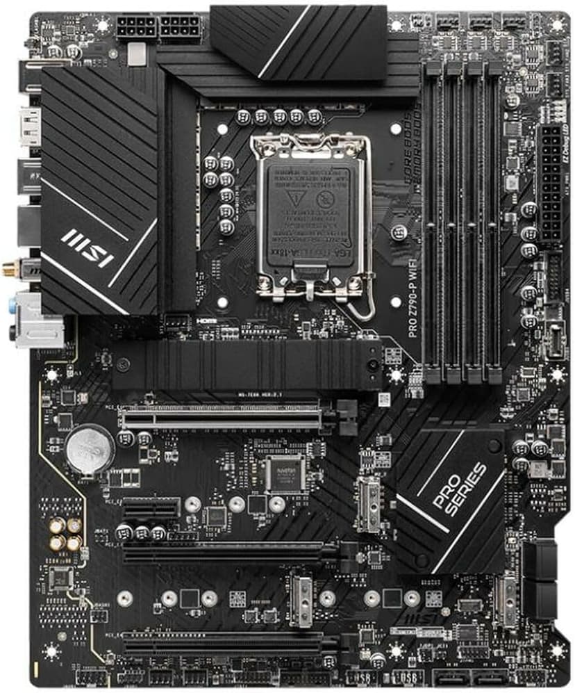 MSI PRO Z790-P WiFi ProSeries Motherboard (Supports 12th/13th/14th Gen Intel Processors, LGA 1700, DDR5, PCIe 5.0, M.2, 2.5Gbps LAN, USB 3.2 Gen2, HDMI/DP, Wi-Fi 6E, Bluetooth 5.3, ATX) (Renewed)