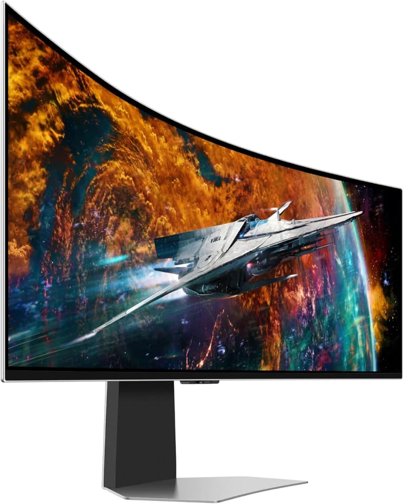 Samsung 49" Odyssey OLED G9 (G95SC) Series Curved Smart Gaming Monitor w QD-OLED, 240Hz, 0.03ms, AMD Freestyle Premium Pro, G-Sync Compatible, Dual QHD, Neo Quantum Processor Pro, LS49CG954SNXZA
