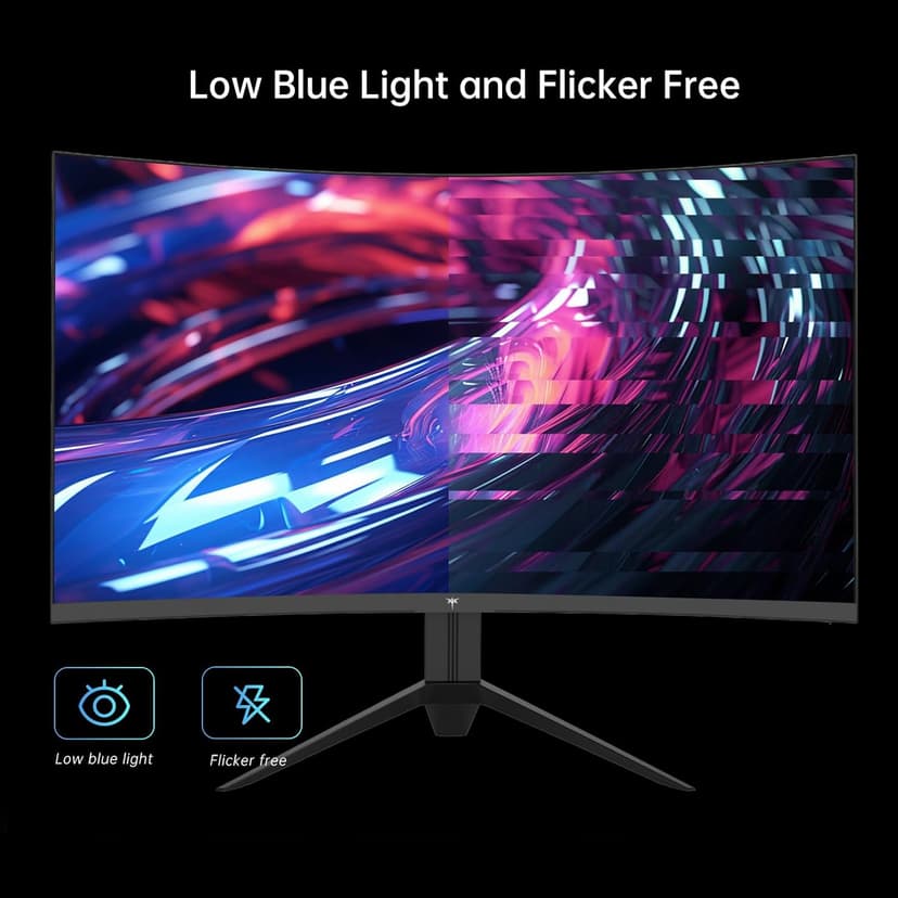 32 Inch FHD 1080p Curved Gaming Monitor - VA 1500R Curved Monitor, 165Hz 1ms MPRT, FreeSync & G-Sync, 122% sRGB, DP/HDMI, VESA, HDR10 for Gaming Home Office Business PC Monitor