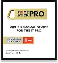 FixMeStick PRO Virus Removal for Business - Unlimited Use on Unlimited Laptops and Desktops (PCs and Macs) for 1 Year - Works with Your Antivirus