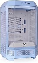 Thermaltake Tower 250 Hydrangea Blue Mini-ITX Mini Tower; 2x120mm CT Fans Included; 360mm Radiator Support; 360mm GPU Clearance; Dual Chamber; CA-1Z9-00SFWN-00