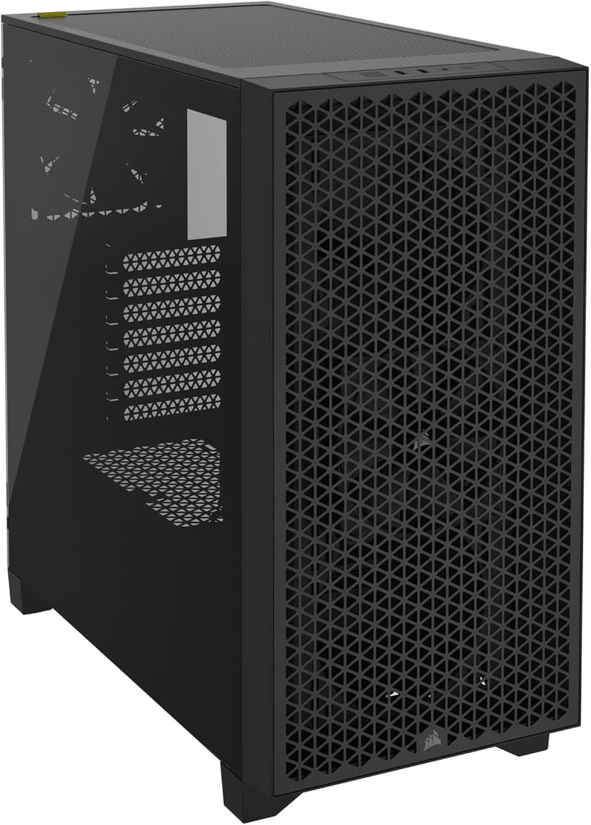 Corsair 3000D AIRFLOW Mid-Tower PC Case – 3-Pin Fans – Four-Slot GPU Support – Fits up to 8x 120mm Fans – High-Airflow Design – Black