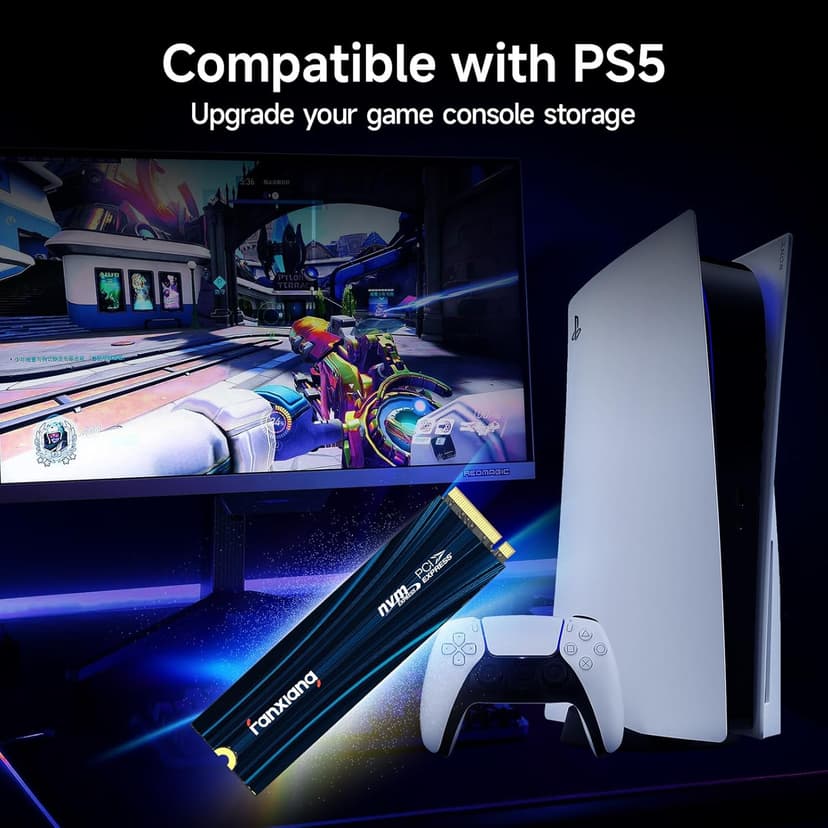2TB NVMe SSD PCIe Gen 4 Gaming SSD for PS5, Up to 7100MB/s M.2 2280 SSD Compatible with PS5 Storage Expansion, Internal Solid State Drive for Gamers, Professionals, Creators S880E