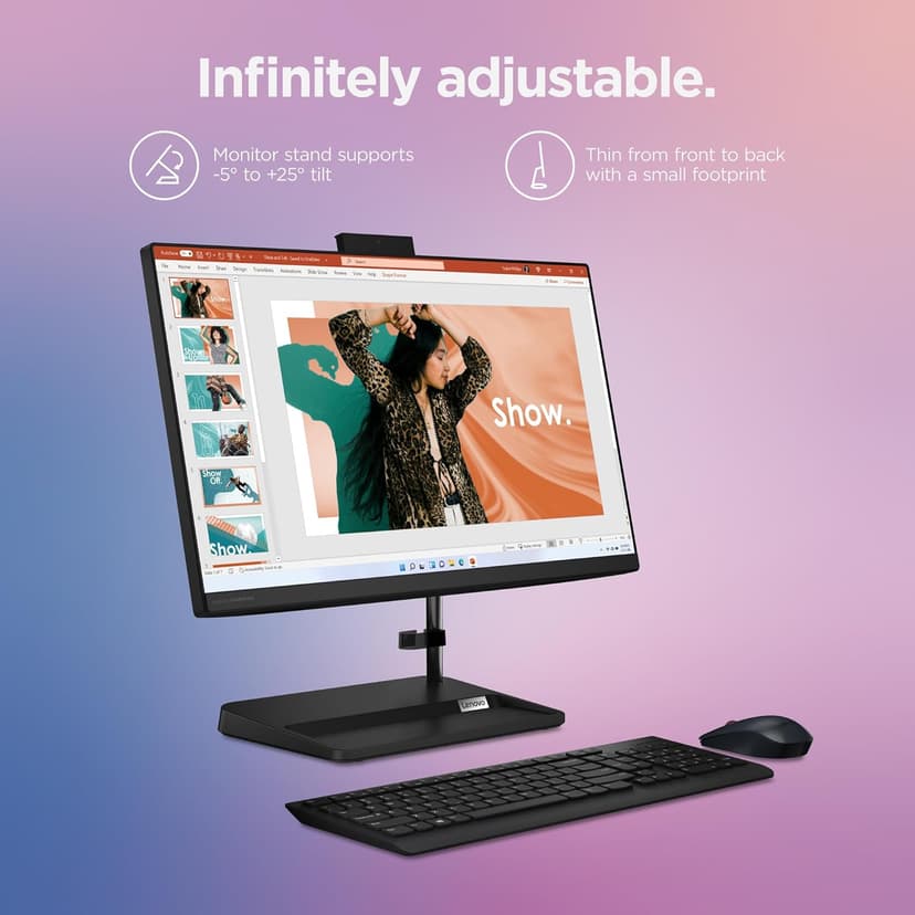 Lenovo IdeaCentre AIO 3i - All in One Desktop - PC Computer - Mouse & Keyboard Included - 21.5" FHD Display - Windows 11-8GB Memory - 256GB Storage - Intel Core i3-1215U