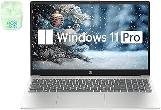 HP 15.6" FHD Business & Student Laptop Computer, 10-Core Intel Core i5, Windows 11 Pro Laptop with Microsoft Office Home & Business Included, PLUSERA Earphones (Intel Core i5, 64GB RAM | 2TB SSD)