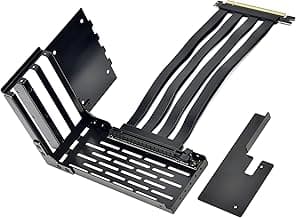 LIAN LI LAN2-1X Premium PCI-E x16 3.0 Black Extender Riser Cable 200mm and Covert Bracket for LANCOOL 2 for PCIE 3.0 only (NOT Compatible with PCIE 4.0 VGA Cards)