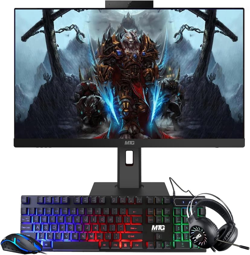 Gaming All in one PC 24 Inch FHD Touchscreen, MTG Yama, Intel Core i5 10th Gen, 32GB RAM, 240GB NVME | 1TB SSD, NVIDIA GT 730 4GB DDR3 Graphics, Webcam, RGB Combo, Windows 11 Home