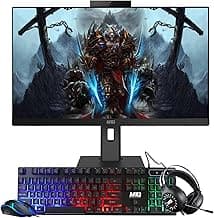 Gaming All in one PC 24 Inch FHD Touchscreen, MTG Yama, Intel Core i5 10th Gen, 32GB RAM, 240GB NVME | 1TB SSD, NVIDIA GT 730 4GB DDR3 Graphics, Webcam, RGB Combo, Windows 11 Home