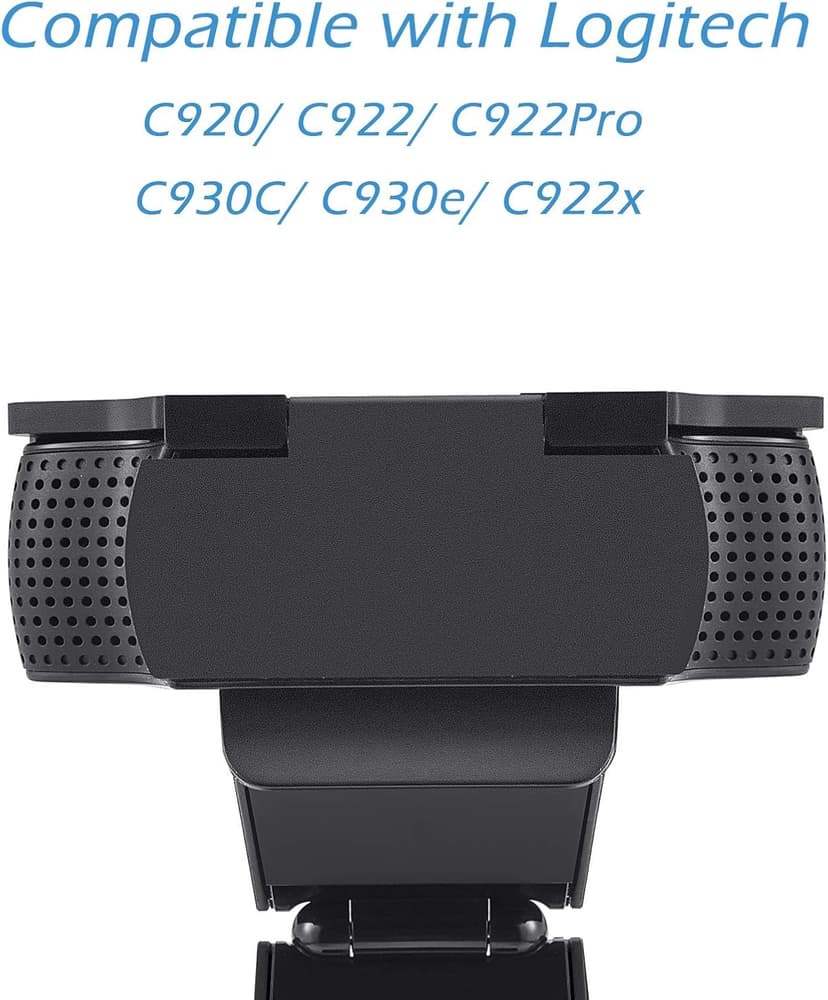 CloudValley Webcam Cover for Logitech C920/ C920x/ C922x/ C930e/ C922/ C920 HD Pro Stream Webcam, Camera Cover to Protect Lens and Security, Black