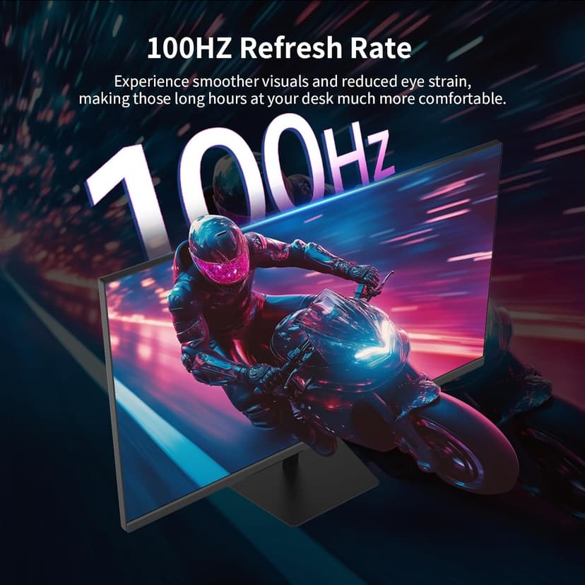24.5 Inch 100Hz IPS Computer Monitor - FHD(1920 x 1080P), Anti-Blue Light Screen, 126% sRGB, 16.7M, Support FreeSync and GSync, PC Monitor for Casual Gaming and Working