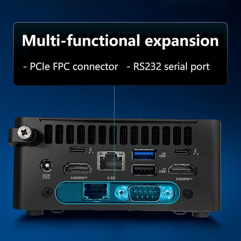 NUC 15 Pro Ultra 7 255H Mini PC, 16 cores, max 5.1 GHz, DDR5 6400, WiFi 7 & Thunderbolt 4, PCIe 4.0×4, Industrial Compact Desktop
