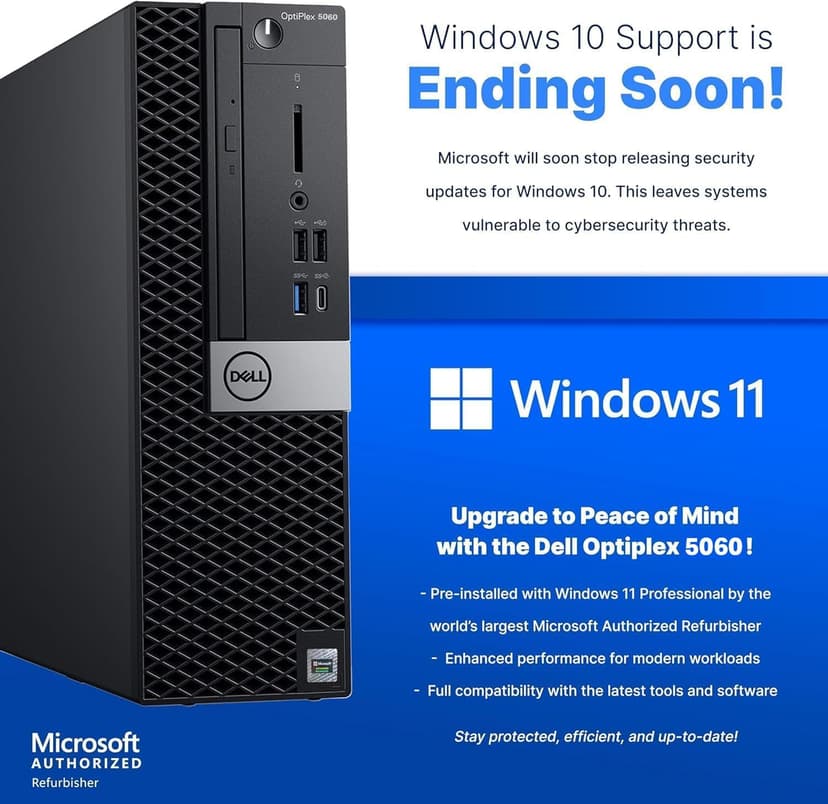 Dell Workstation 5060 PC Computer, Intel i5-8500, Editing/Design Nvidia Quadro P620, Crucial 32GB RAM, 1TB NVMe M.2, Windows 11 Pro, WiFi, Cherry Keyboard & Mouse, Office Desktop Computers (Renewed)