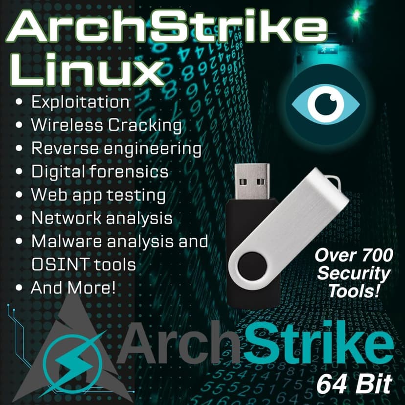 ArchStrike 2021.12.31 64-Bit Linux USB – Pen Testing & Ethical Hacking OS – Bootable Installer & Live Drive for Cybersecurity Professionals