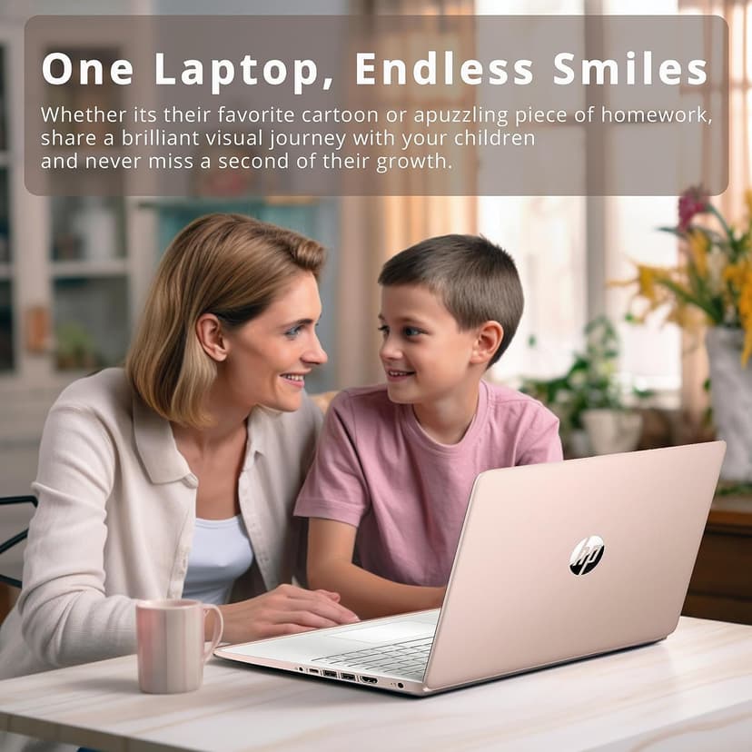HP Stream 14" HD Thin and Light Laptop, Intel Celeron N4120, 16GB RAM, 64GB eMMC Storage, Long Battery Life, HD Webcam, HDMI, Rose Gold, Office 365 1-Year, Windows 11 S, 128GB Cuertns MicroSD