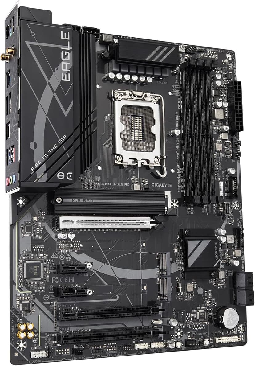 GIGABYTE Z790 Eagle AX LGA 1700 Intel Z790 ATX Motherboard with DDR5, M.2, PCIe 5.0, USB 3.2 Gen2X2 Type-C, Intel Wi-Fi 6E, 2.5GbE LAN, Q-Flash Plus, EZ-Latch