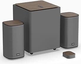 2.1 Bluetooth Computer Speakers with Wireless Subwoofer and Wireless Touchpad for Desktop Laptop Pc Stereo Gaming Speakers, 4 EQ Modes, Aesthetic Style with Great Sound Quality