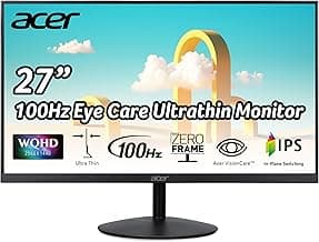 Acer SB272U Ebiip 27" WQHD 2560x1440 IPS Zero-Frame Gaming Office Monitor | AMD FreeSync Technology | Ultrathin Stylish Design | 100Hz | 1ms VRB | Low Blue Light | Display Port & 2 x HDMI 2.0 Ports