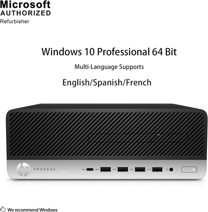 HP Business Desktop ProDesk 600 G3 SFF Computer - Intel Core i5-6500 3.2GHz / 16GB RAM / 512GB SSD/Windows 10 Professional (Renewed)