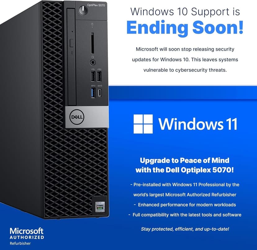 Dell Workstation 5070 PC Computer, Intel i5-9500, Editing/Design Nvidia Quadro P620, Crucial 32GB RAM, 1TB NVMe M.2, Windows 11 Pro, WiFi, Cherry Keyboard & Mouse, Office Desktop Computers (Renewed)