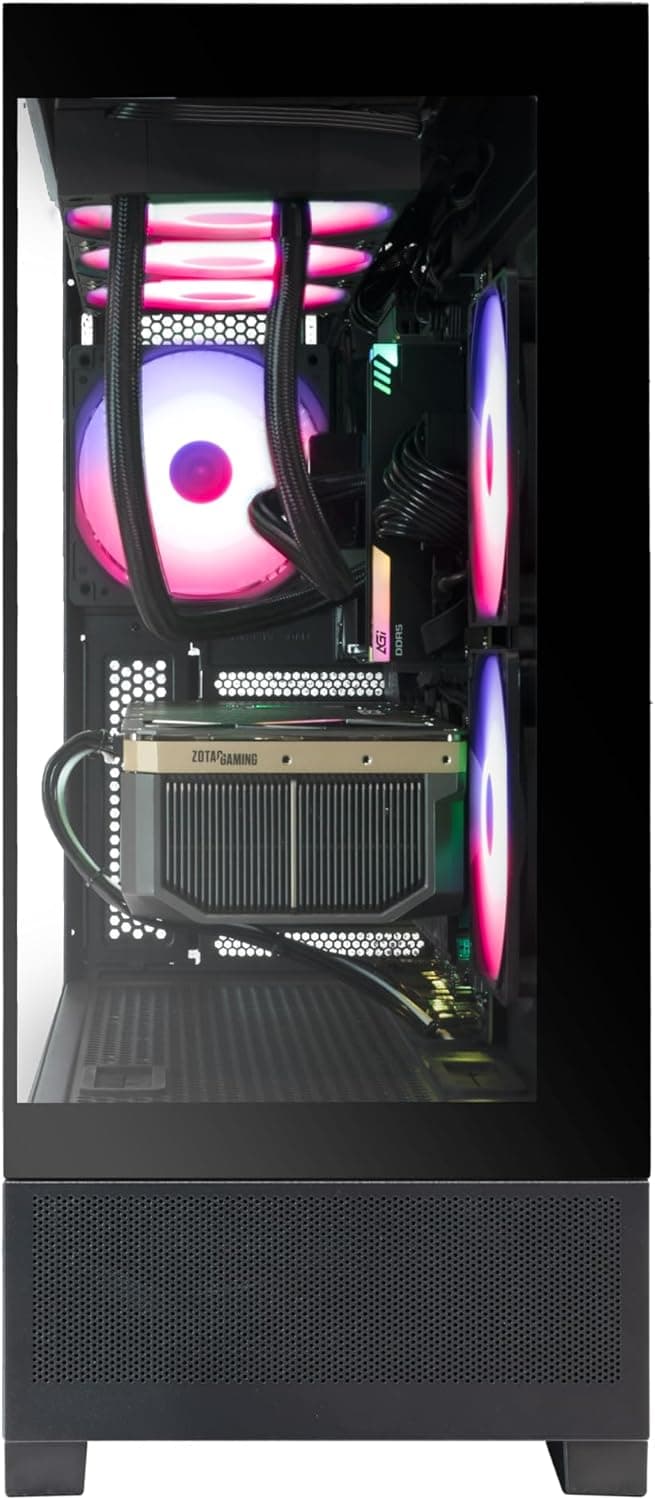ZOTAC MEK AI-Enhanced Gaming PC Desktop Computer - NVIDIA GeForce RTX 5090, AMD Ryzen 7 9700X 5.5GHz, 32GB DDR5 RGB, 2TB NVME M.2 SSD, 1300W 80+ Gold PSU, WiFi 7, Windows 11