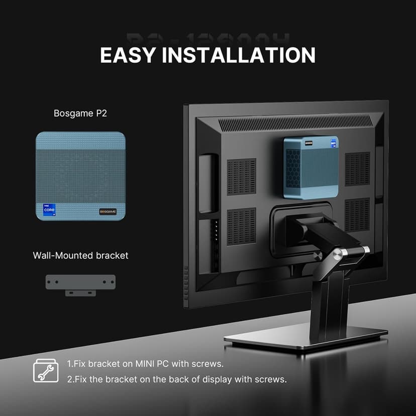 Mini PC Intel Core i9 12900H(14C/20T, up 5.0 GHz), 32GB DDR5 RAM 1TB PCIe SSD, Mini Desktop Computer Dual 2.5GbE/4x USB3.2/HDMI/DP/Thunderbolt 4
